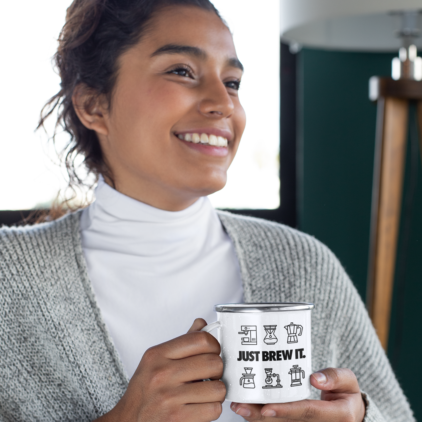 Just Brew It - Enamel Camper Mug